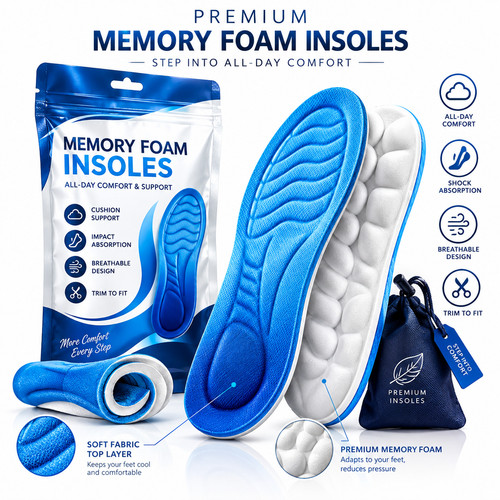 Memory foam shoe insoles for - memory,